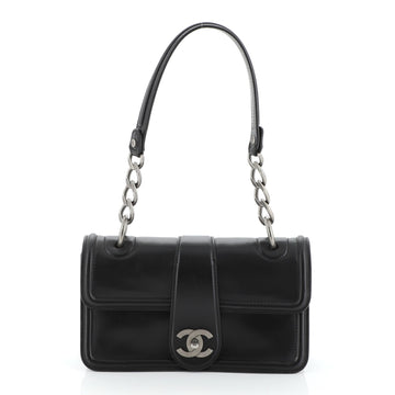 Chanel Aged Chain CC Top Handle Flap Bag Calfskin Small