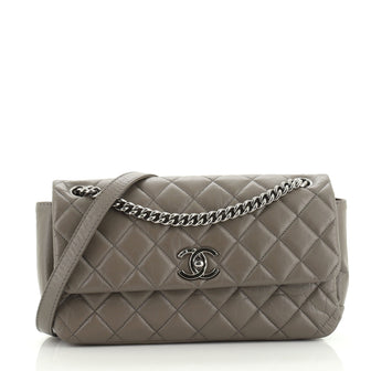 Chanel Lady Pearly Flap Bag Aged Quilted Calfskin Medium