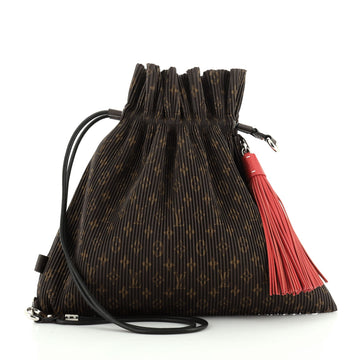 Louis Vuitton Explorer Shoulder Bag Pleated Monogram Canvas MM