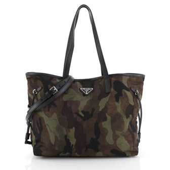 Prada Camouflage Convertible Open Tote Tessuto Medium