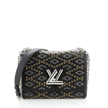 Louis Vuitton Twist Handbag Limited Edition Grommet Embellished Leather MM