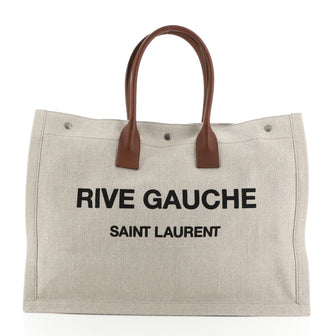Saint Laurent Rive Gauche Shopper Tote Canvas Large