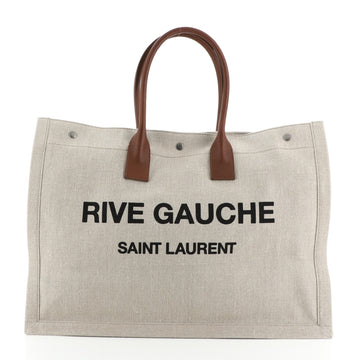 Saint Laurent Rive Gauche Shopper Tote Canvas Large