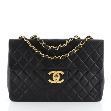 Chanel Vintage Classic Single Flap Bag Quilted Lambskin Maxi