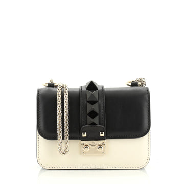 Valentino Glam Lock Shoulder Bag Leather Mini