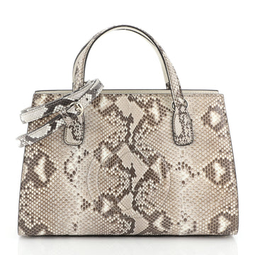 Gucci Soho Convertible Top Handle Satchel Python Medium