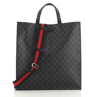 Gucci Convertible Soft Open Tote GG Coated Canvas Tall