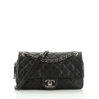 Chanel Easy Flap Bag Quilted Caviar Medium