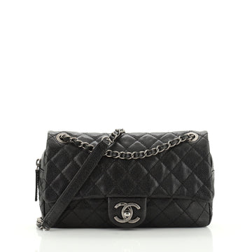 Chanel Easy Flap Bag Quilted Caviar Medium