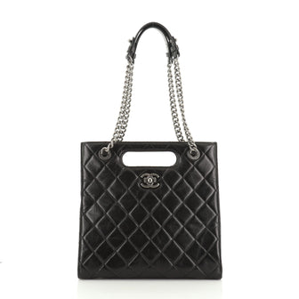 Chanel Boy Shopper Quilted Glazed Calfskin Small