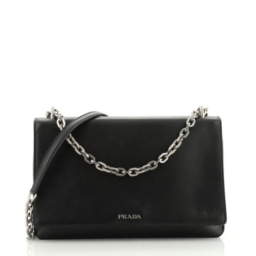 Prada Flap Compartment Shoulder Bag Soft Calfskin Medium