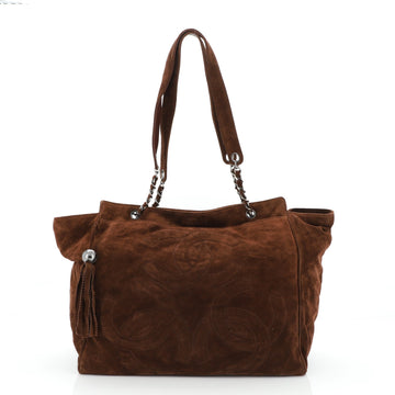 Chanel Triple CC Chain Shoulder Bag Suede Large