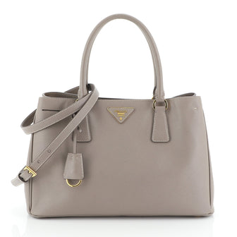 Prada Double Zip Lux Tote Saffiano Leather Medium