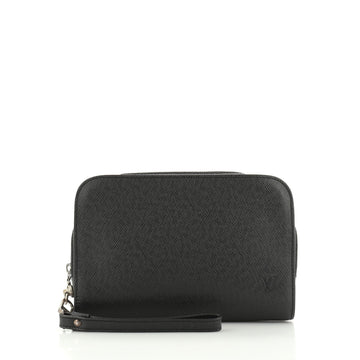 Louis Vuitton Pochette Baikal Clutch Taiga Leather 