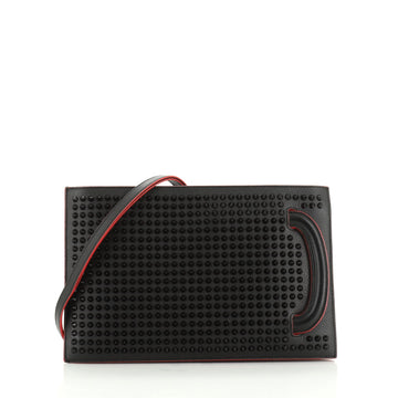 Christian Louboutin Trictrac Portfolio Bag Leather and Spiked Leather Small