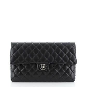 Chanel Classic Flap Clutch Quilted Lambskin 