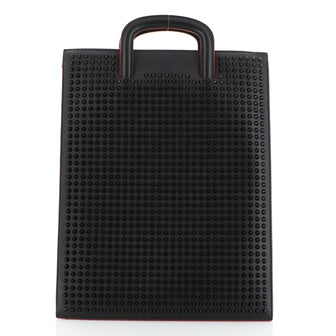 Christian Louboutin Trictrac Portfolio Bag Leather and Spiked Leather Large