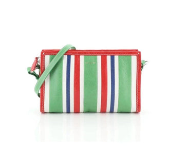 Balenciaga Bazar Crossbody Bag Striped Leather 