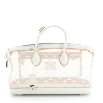 Louis Vuitton Transparence Lockit Handbag Mesh and Leather East West