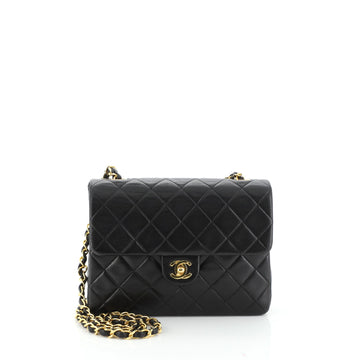 Vintage Square Classic Flap Bag Quilted Lambskin Small
