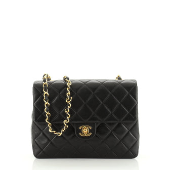 Chanel Vintage Square Classic Flap Bag Quilted Lambskin Small