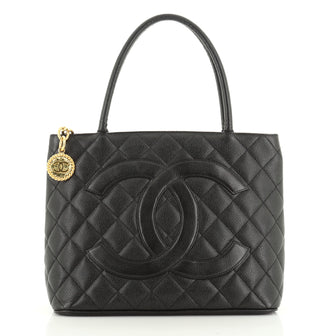Chanel Medallion Tote Quilted Caviar 