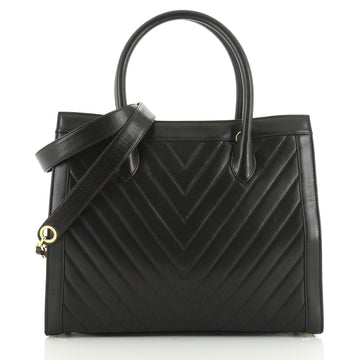 Chanel Vintage Convertible Tote Chevron Lambskin Large