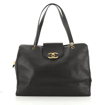 Chanel Vintage Supermodel Weekender Bag Caviar Large