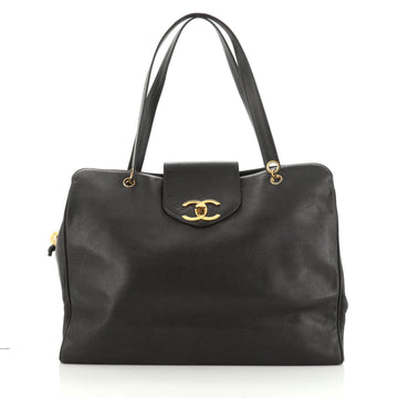 Chanel Vintage Supermodel Weekender Bag Caviar Large