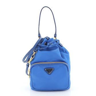 Prada Drawstring Bucket Bag Tessuto Small