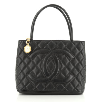 Chanel Medallion Tote Quilted Caviar 