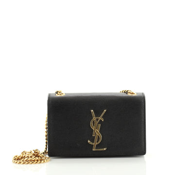Saint Laurent Classic Monogram Crossbody Bag Grainy Leather Small