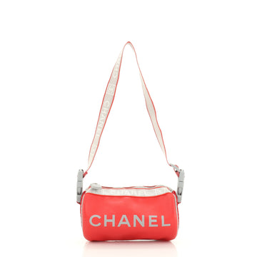 Chanel Sports Line Roll Shoulder Bag Coated Canvas Small