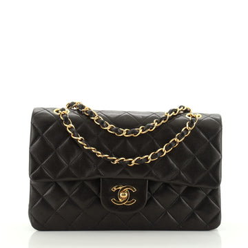 Chanel Vintage Classic Double Flap Bag Quilted Lambskin Small