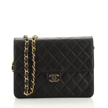 Chanel Vintage Clutch with Chain Quilted Leather Small