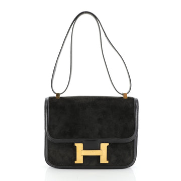 Hermes Constance Bag Doblis Suede with Box Calf 24