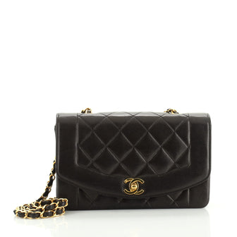 Chanel Vintage Diana Flap Bag Quilted Lambskin Small