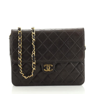 Chanel Vintage Clutch with Chain Quilted Leather Small