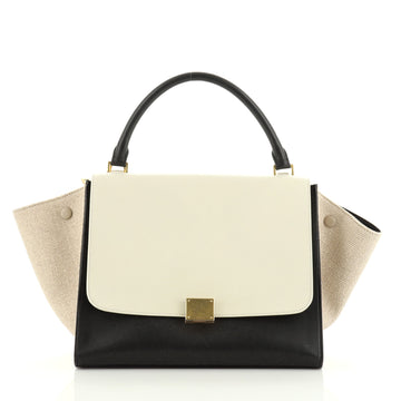 Celine Trapeze Bag Leather with Canvas Medium