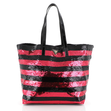 Prada Open Tote Sequins Large