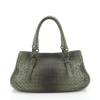 Bottega Veneta Belted Double Stitch Satchel Ombre Intrecciato Nappa Small