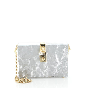 Dolce & Gabbana Box Clutch Plexiglass and Fabric 