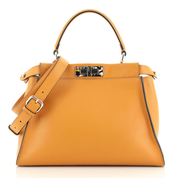 Fendi Peekaboo Bag Leather with Plexiglass Detail Regular
