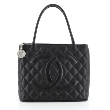Chanel Medallion Tote Quilted Caviar 