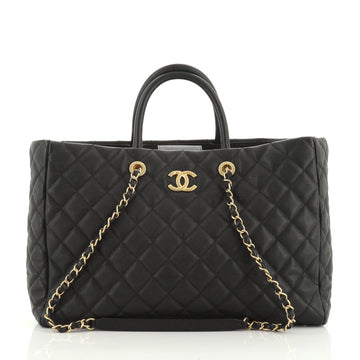 Chanel Coco Handle Shopping Tote Quilted Caviar Large