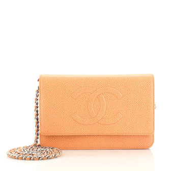 Chanel Timeless Wallet on Chain Caviar 