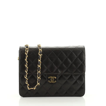 Chanel Vintage Clutch with Chain Quilted Leather Small