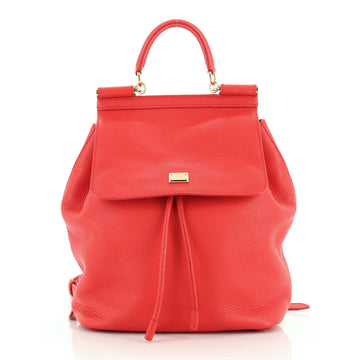 Dolce & Gabbana Miss Sicily Backpack Leather Mini