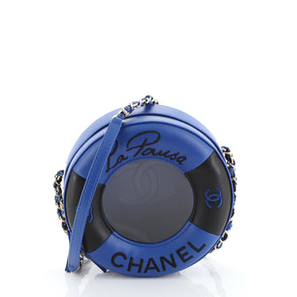 Chanel Lifesaver Round Crossbody Bag Lambskin Small