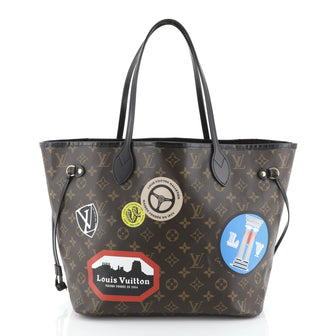 Louis Vuitton Neverfull NM Tote Limited Edition World Tour Monogram Canvas MM
